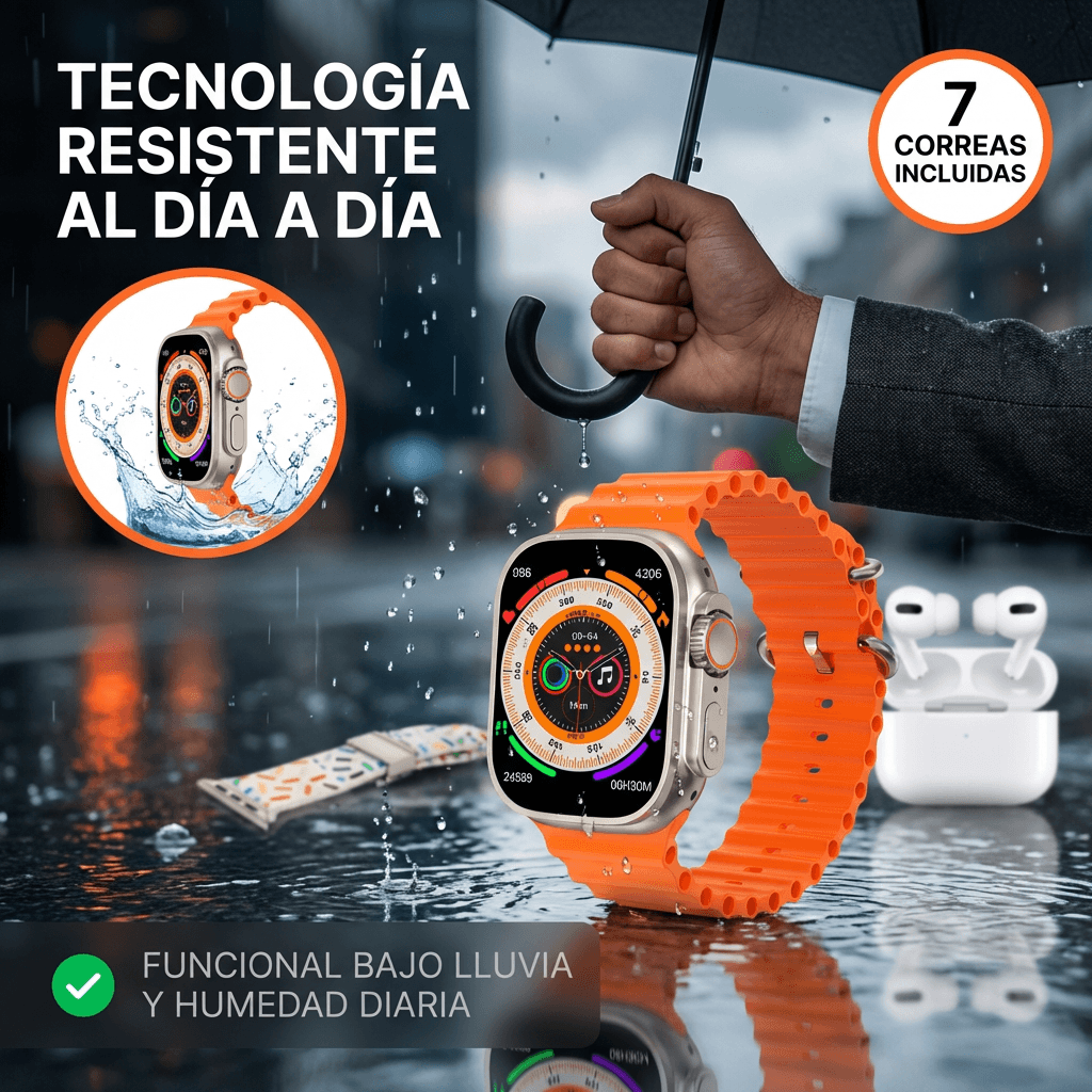 Combo Smartwatch Ultra - Reloj inteligente + audífonos + 7 correas