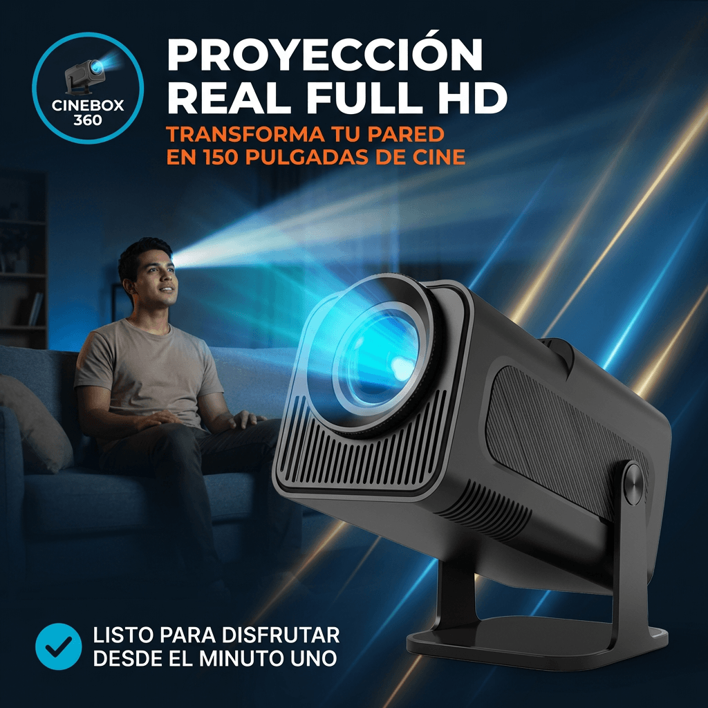 Proyector Inteligente Portátil Magcubic HY320 - 150 pulgadas de cine en tu pared
