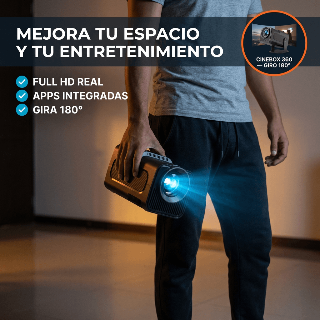 Proyector Inteligente Portátil Magcubic HY320 - 150 pulgadas de cine en tu pared